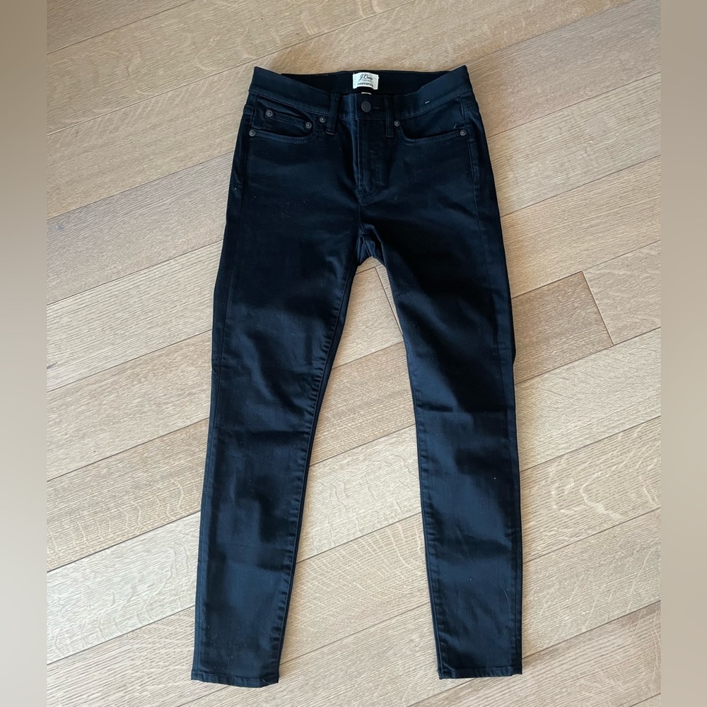 J Crew Toothpick Jeans, black, size 27